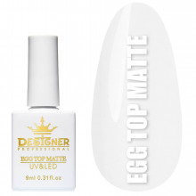 Egg Top Matte матове покриття з крихтами, без липкого шару Designer Professional 9мол.