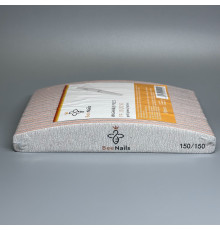 Упаковка пилок Bee Nails - серая, лодочка 150/150 грит (24шт)