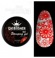 Stamping Gel Paint 3в1 (S3 Красный), 5 мл. - Гель краска Дизайнер