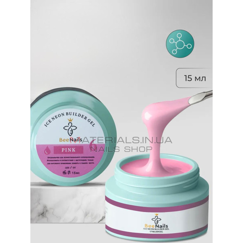 Ice Neon Builder Gel №6 Bee Nails, 15 ml