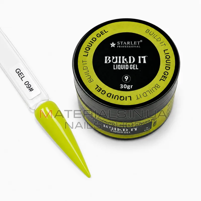 Гель для наращивания и укрепления ногтей Build It Liquid Gel Starlet Professional №09, 30г