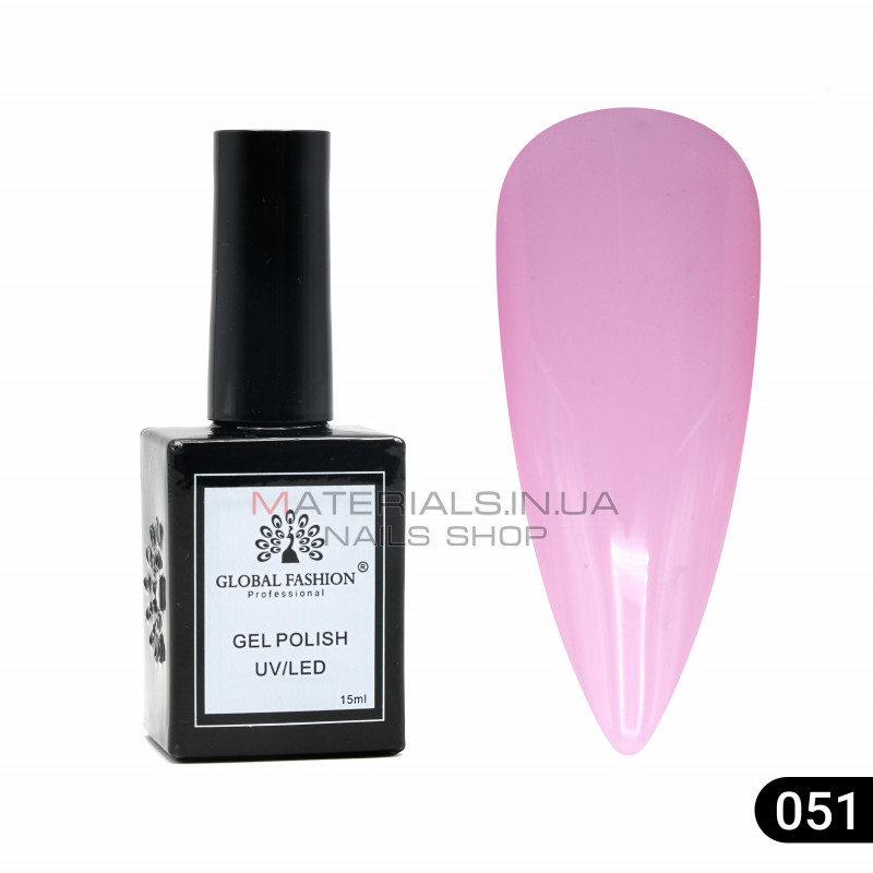 Гель лак Global Fashion, Gel polish 15 ml, 51