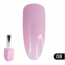Кольорова френч база для гель лаку Global Fashion, Color French Base Coat 8 мл, 08