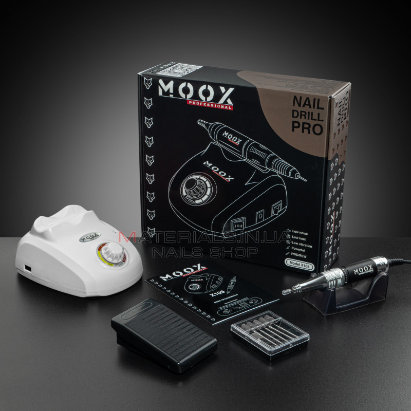 Фрезер Мокс X105 (Білий) на 45 000 об/хв. та 65W. для манікюру та педикюру Фрезер Мокс X105 (Білий) на 45 000 об/хв. та 65W. для манікюру та педикюру