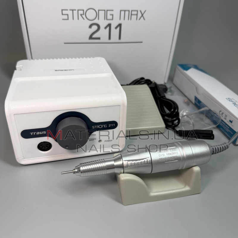 Апарат для манікюру та педикюру Strong 211, 35000 об/хв, 65 Вт