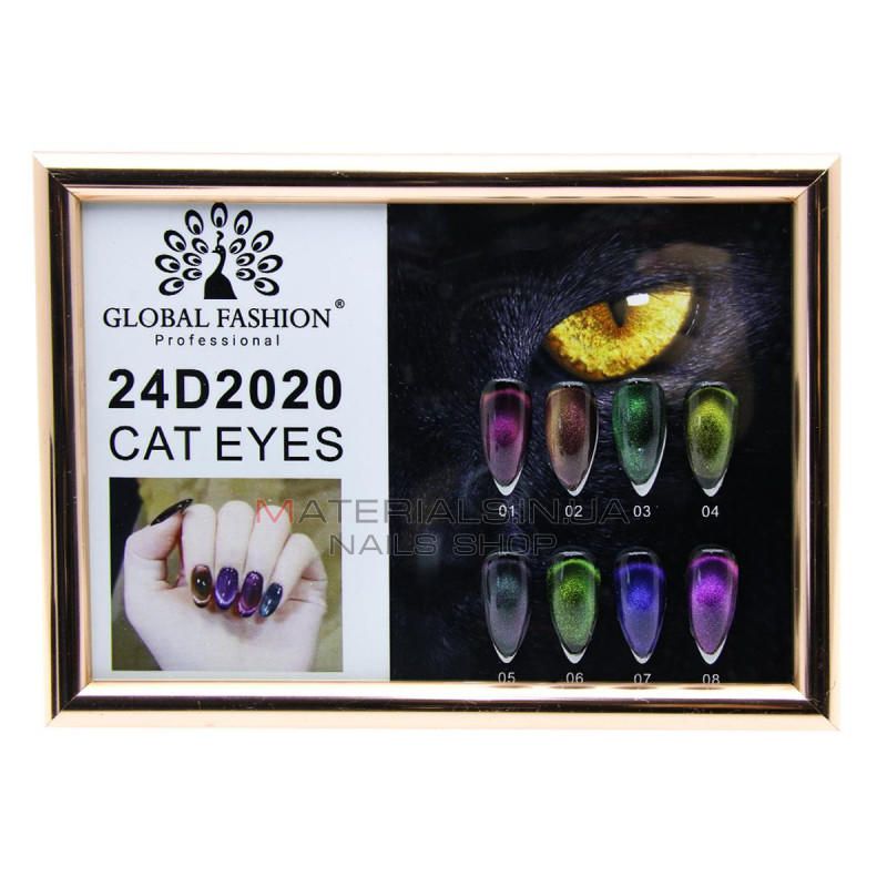 Гель лак 24D 2020 котяче око Global Fashion 8 мл, 07