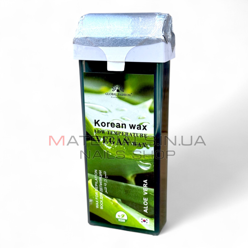 Віск у касеті для депіляції Korean Wax Global Fashion, низькотемпературний, Алое Вера