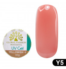 Гель для наращивания ногтей, камуфляж-5, Global Fashion Yellowish-5, 30 г