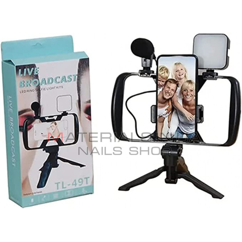 Монопод Tripod TL-49T, LED Lamp, Microphone, 0,13 м