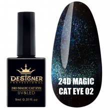 Гель-лак "Кошачий глаз" 24D Magic Cat Eye Designer Professional, 9мл. №02