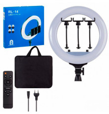 Лампа Кольцевая LED RL-14 Original 36cm  36w  192 Lights | Remote I 3m cable with plug  I 3 holder I handle bag
