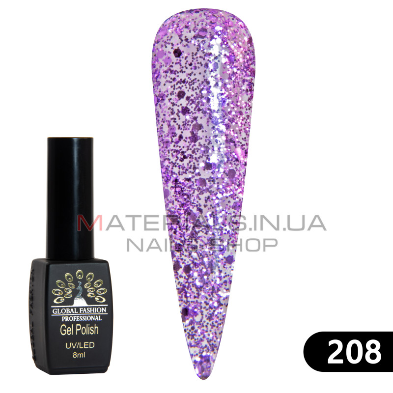 Гель лак BLACK ELITE 208, Global Fashion 8 мл