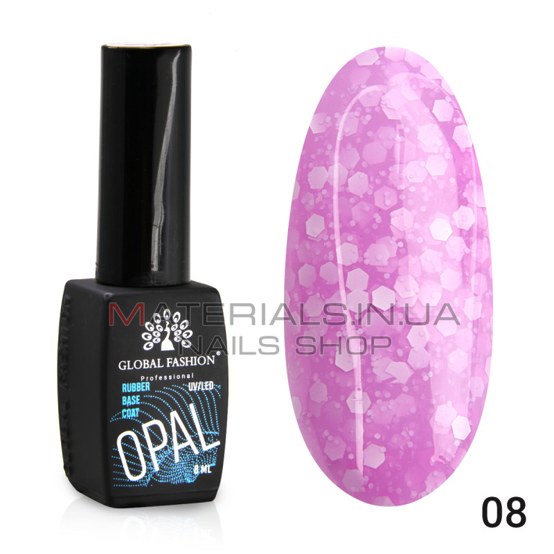 Каучуковая база Snow flakes Global Fashion 8 мл, 08