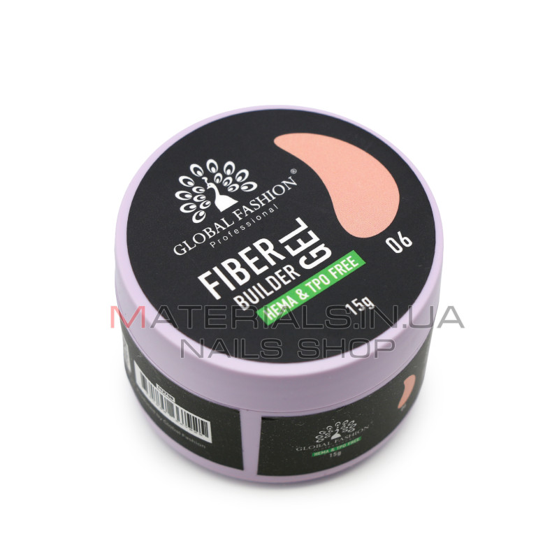 Гель для моделювання нігтів 15 г, Fiber Builder Gel 06