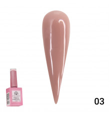 Каучукова база для гель лаку френч, Rubber Base Coat French, 15 мл., Global Fashion 03