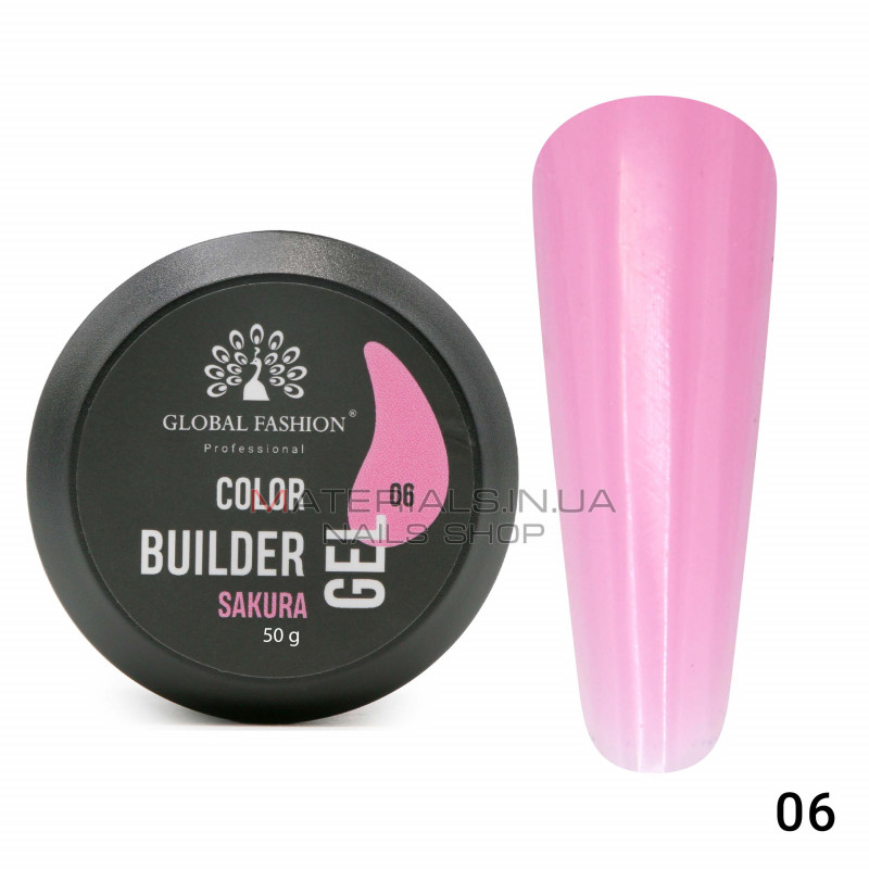 Гель для моделювання нігтів 50 г, Color Builder Gel 06- Sakura