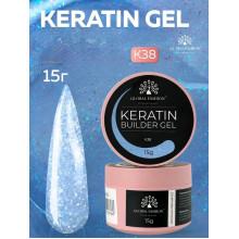 Keratin builder gel, K38, Global Fashion, 15 г