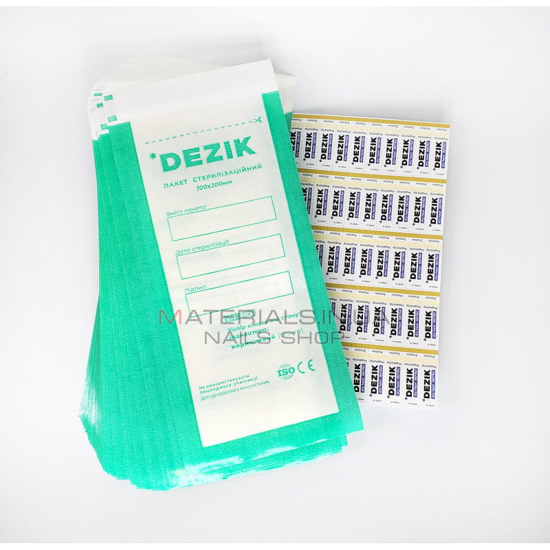 Крафт пакеты прозрачные Dezik 100х200мм, 100шт Крафт пакеты прозрачные Dezik 100х200мм, 100шт