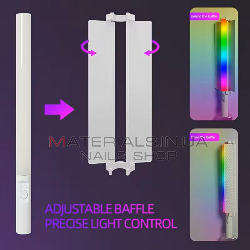 LED-відеосвітло Jmary MJ-27, ручна світлова панель RGB, 37 см