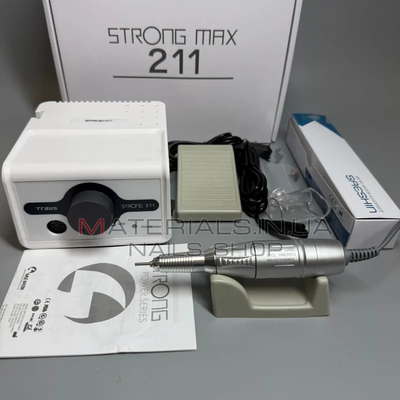 Аппарат для маникюра и педикюра Strong 211, 35000 об/мин, 65 Вт