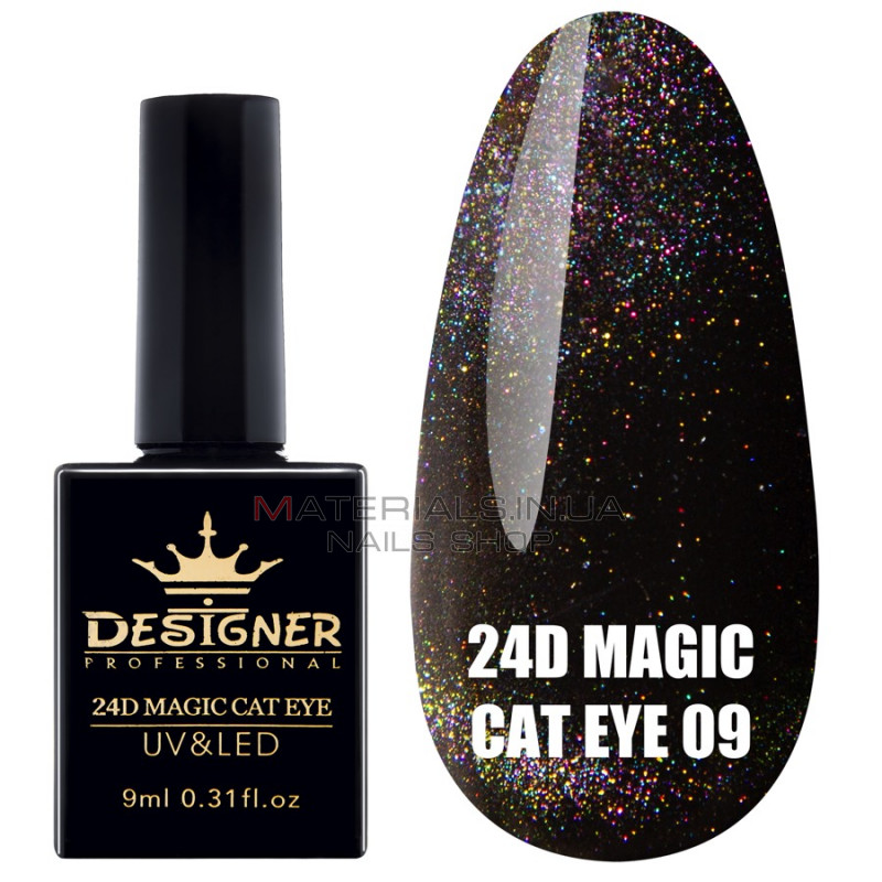 Гель-лак "Кошачий глаз" 24D Magic Cat Eye Designer Professional, 9мл. №09 Гель-лак "Кошачий глаз" 24D Magic Cat Eye Designer Professional, 9мл. №09