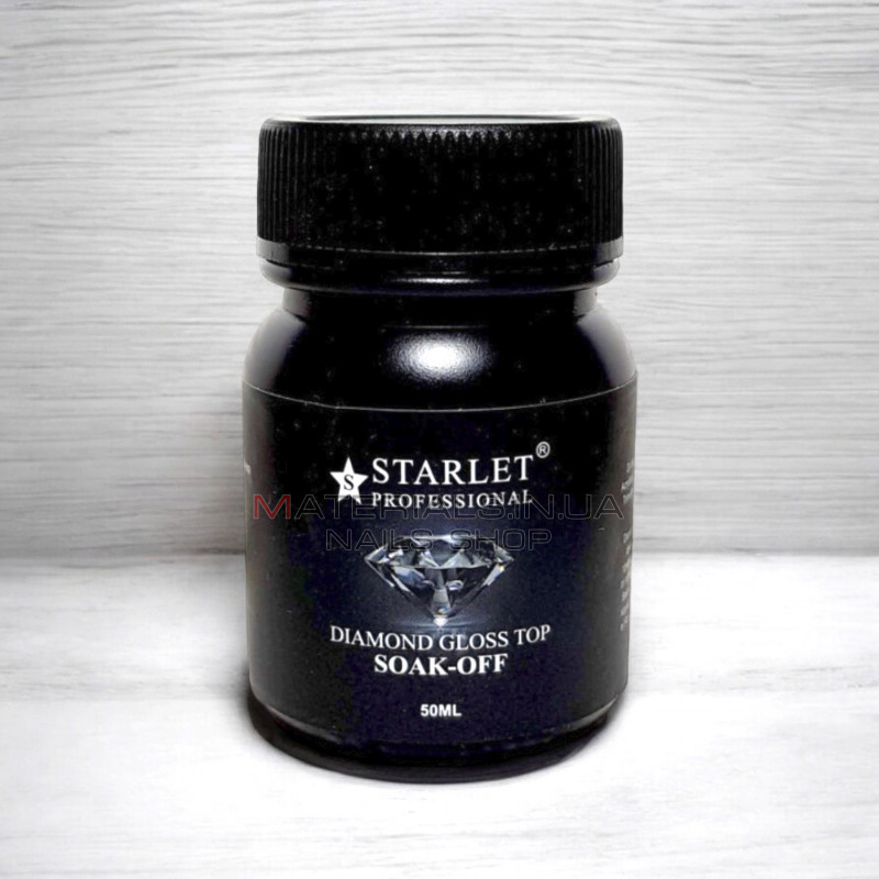 Алмазное верхнее покрытие Diamond Gloss Top Starlet 50мл Алмазное верхнее покрытие Diamond Gloss Top Starlet 50мл