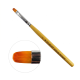 Пензель для гелю Starlet Professional Kolinsky №6. овальний. з деревьяними ручками. штучний ворс