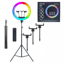 Кольцевая лампа MJ-45 RGB, 45см (штатив, пульт, USB)