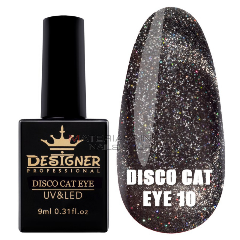 Светоотражающий гель-лак Disco Cat Eye №10, 9 мл., Дизайнер (Кошачий глаз) Светоотражающий гель-лак Disco Cat Eye №10, 9 мл., Дизайнер (Кошачий глаз)