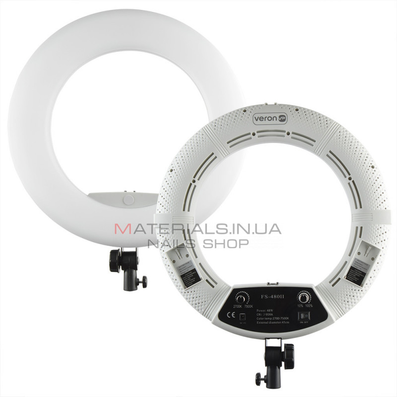Лампа Кольцевая LED Veron FS-480 II LSD White с зеркалом 45см 48W 2700-7500K Лампа Кольцевая LED Veron FS-480 II LSD White с зеркалом 45см 48W 2700-7500K