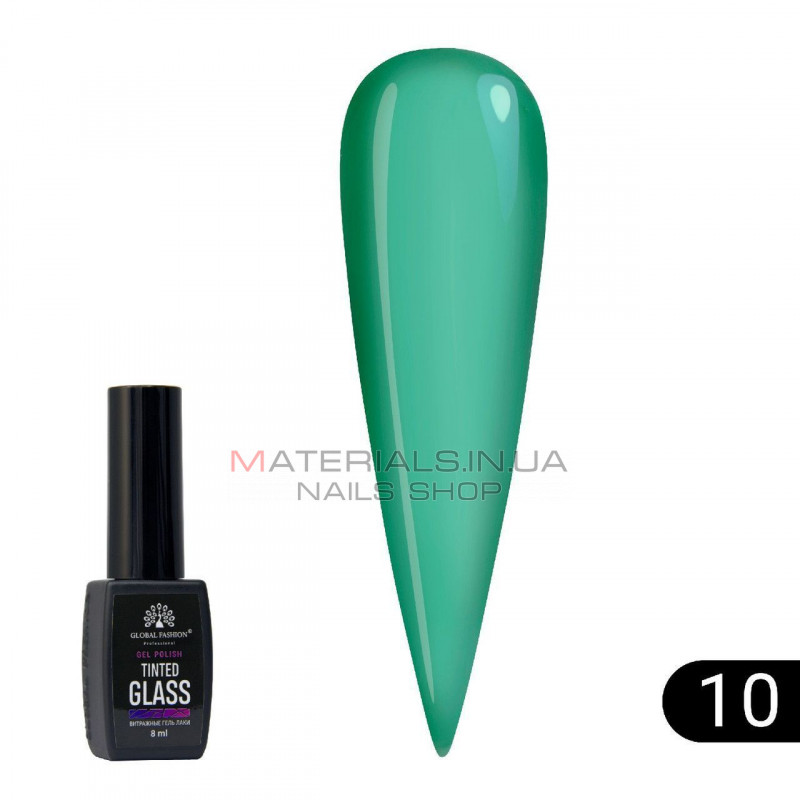 Витражный гель-лак Global Fashion Tinted Glass №10, 8 мл Витражный гель-лак Global Fashion Tinted Glass №10, 8 мл