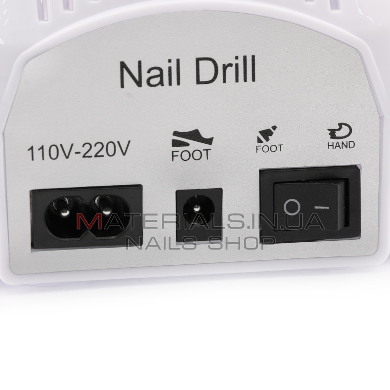 Аппарат для маникюра и педикюра BEE NAILS, 202D, с дисплеем, 65w, 45000 об, белый