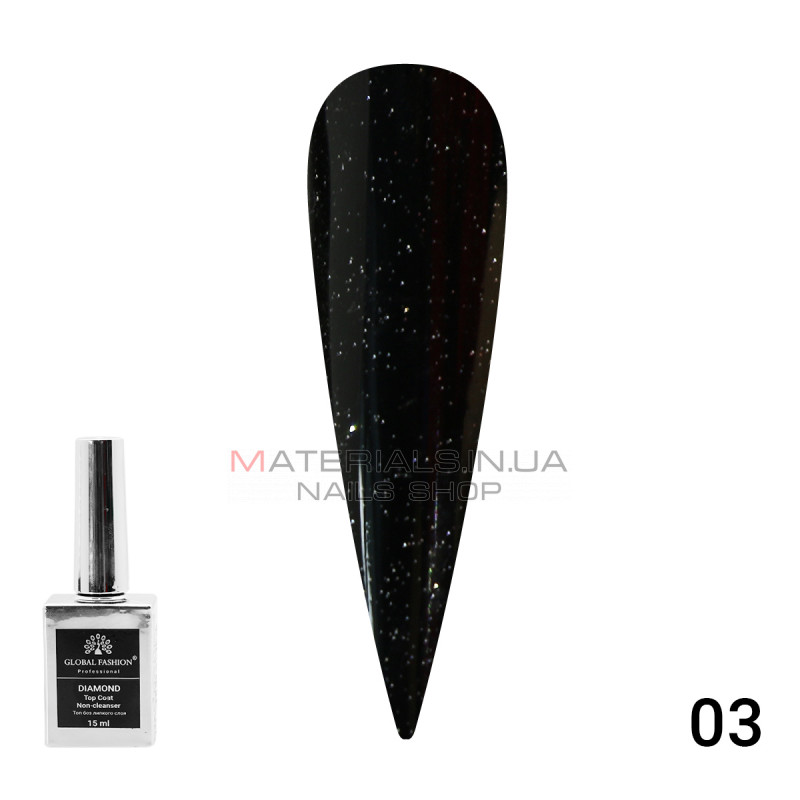 Топ із гліттером Galaxy Top Coat 03, 15 мл Топ із гліттером Galaxy Top Coat 03, 15 мл