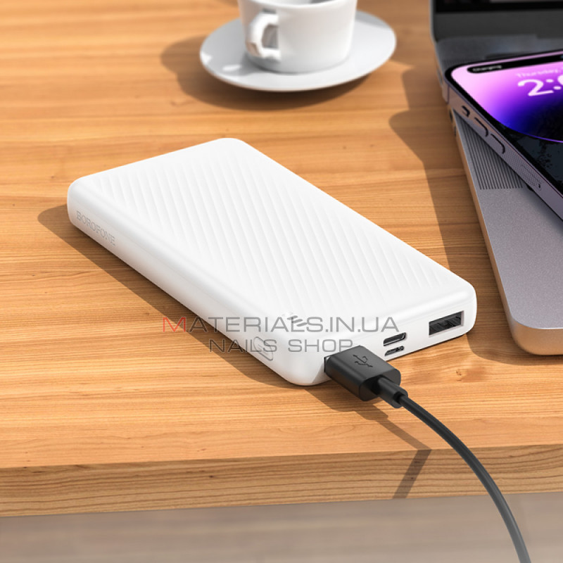 Power Bank 10000 mAh — Borofone BJ55 — White Power Bank 10000 mAh — Borofone BJ55 — White