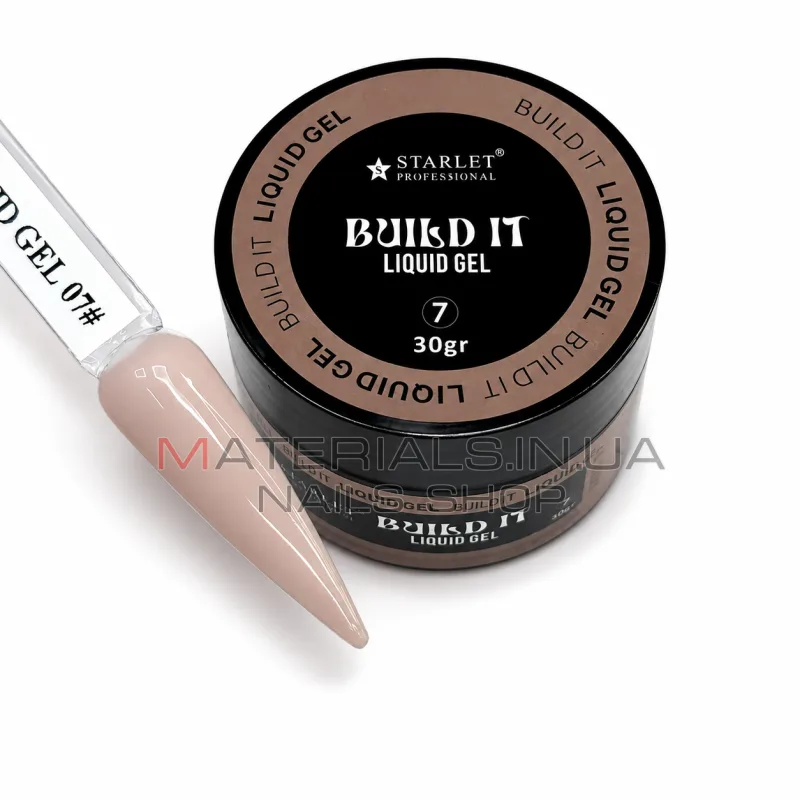 Гель для наращивания и укрепления ногтей Build It Liquid Gel Starlet Professional №07, 30г