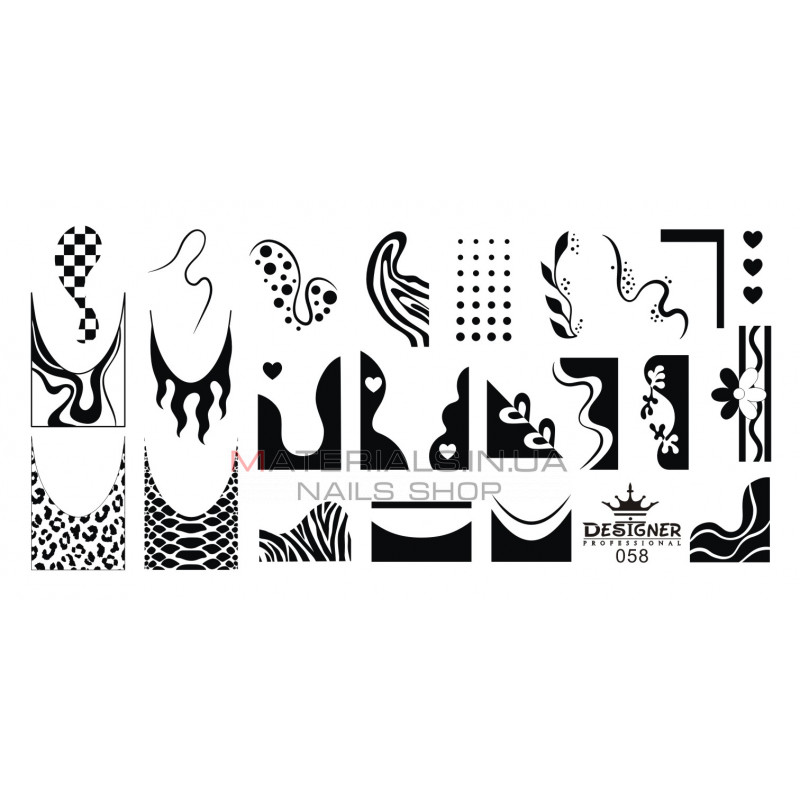 Диск для стемпінгу Designer металевий (12x6 см) №58