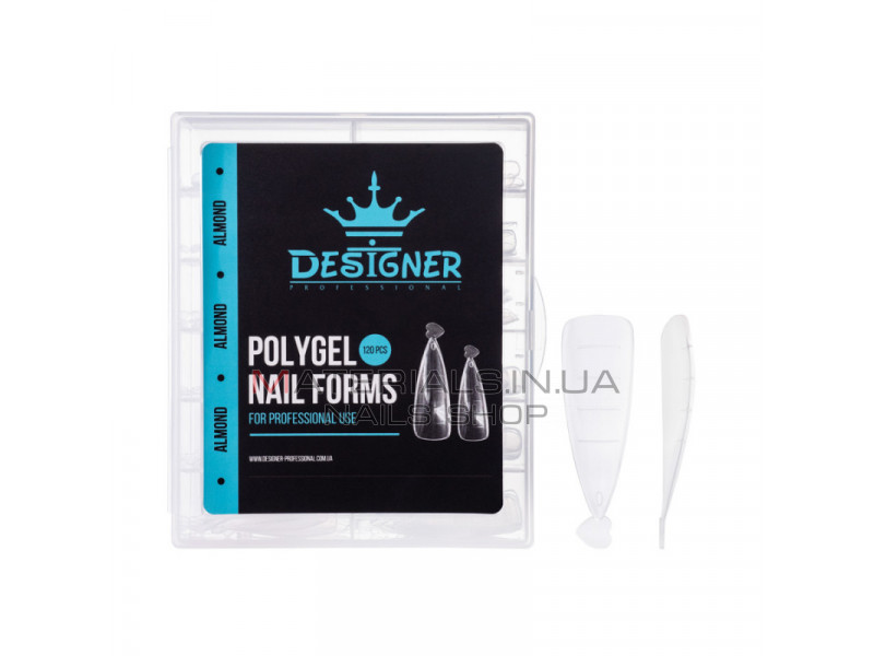 Polygel Nail Forms (Almond) - Верхні форми Дизайнер