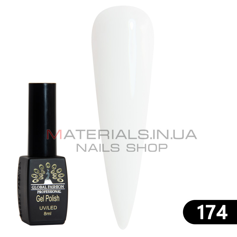 Гель лак BLACK ELITE 174 (white), Global Fashion 8 мл