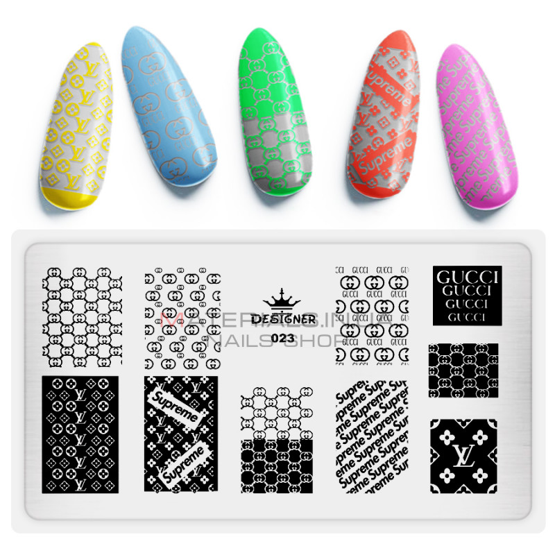 Диск для стемпінгу Designer металевий (12x6 см) №023