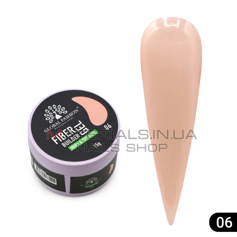 Гель для моделювання нігтів 15 г, Fiber Builder Gel 06