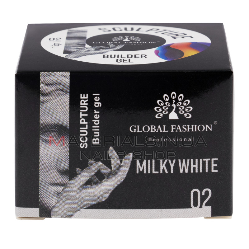 Скульптурний гель SCULPTURE BUILDER GEL 15 гр, MILKY WHITE №02