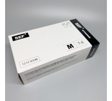 Перчатки нитриловые черные без пудры размер M, 100 шт