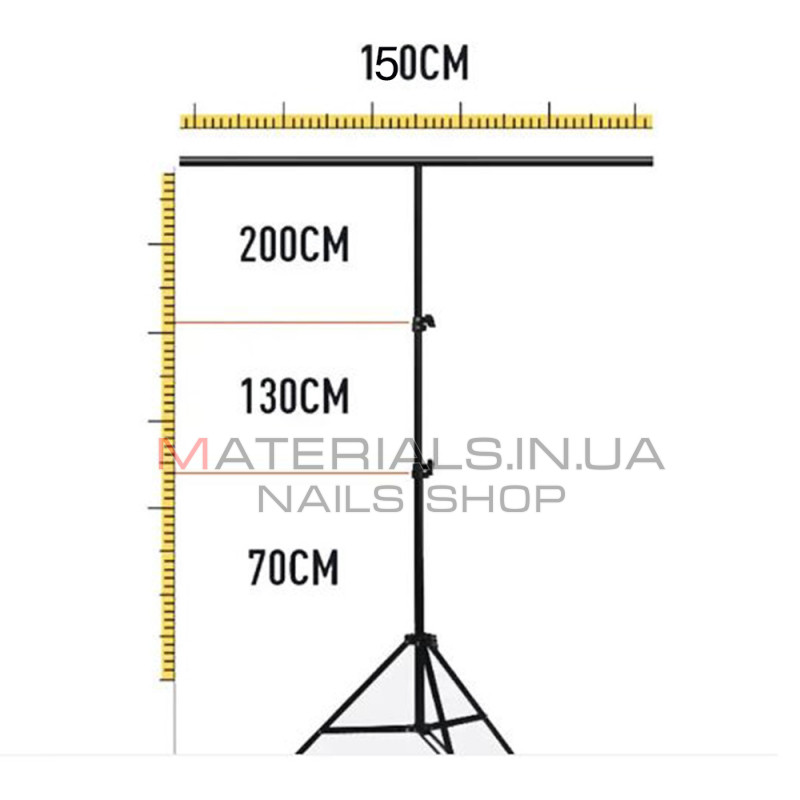 Подставка для фотофона 2 м + перекладина 1,5 м + 2 затискача + сумка (без экрана задней группы)