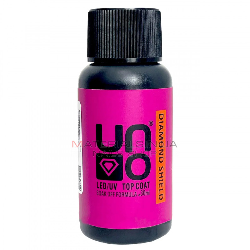 Топ для ногтей UNO Diamond Shield Top Coat без липкого слоя, 30 мл Топ для ногтей UNO Diamond Shield Top Coat без липкого слоя, 30 мл