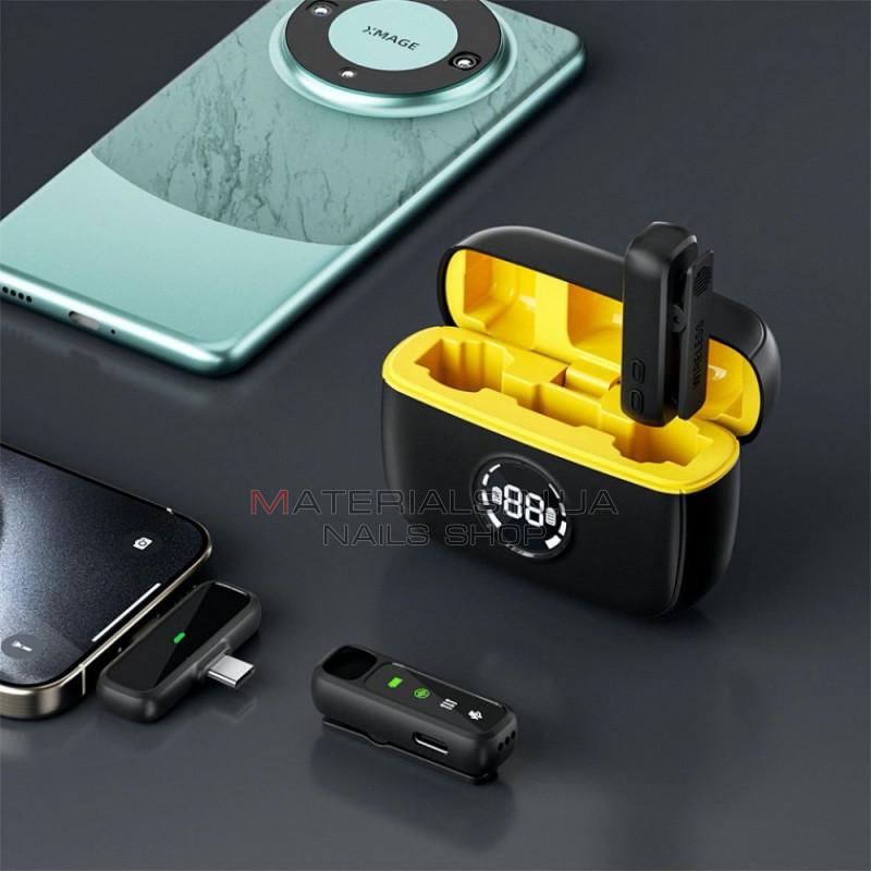 Беспроводной микрофон для телефона USB C+Lightning — Wiwu Wi-WM003 Беспроводной микрофон для телефона USB C+Lightning — Wiwu Wi-WM003