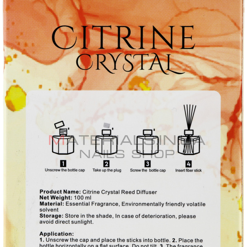 Ароматический диффузор Global Fashion, 100 ml, Citrine crystal