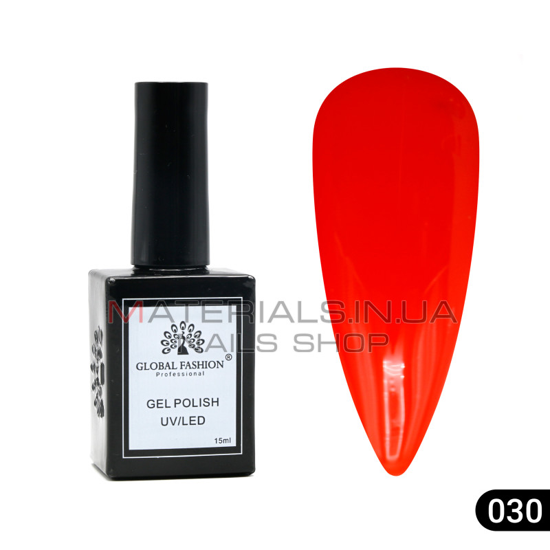 Гель лак Global Fashion, Gel polish 15 ml, 30
