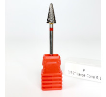 Твердосплавна насадка конус гострий, червона насічка (Large Cone RLF)