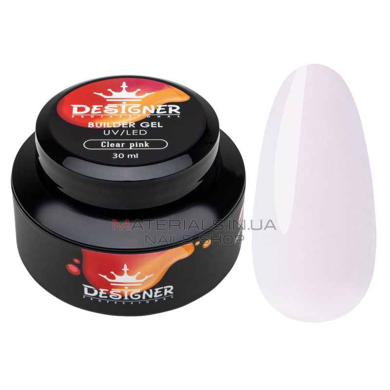 Builder Gel Clear Pink Designer B02, 30мл