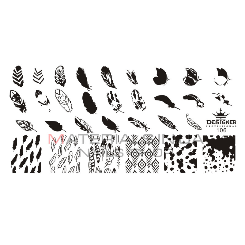 Диск для стемпінгу Designer металевий (12x6 см) №106